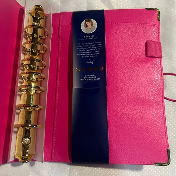 Simplified Emily Ley Planner Pink Organizer 9 3/8 x 7 3/4 At-A-Glance Pineapple - Picture 2 of 4